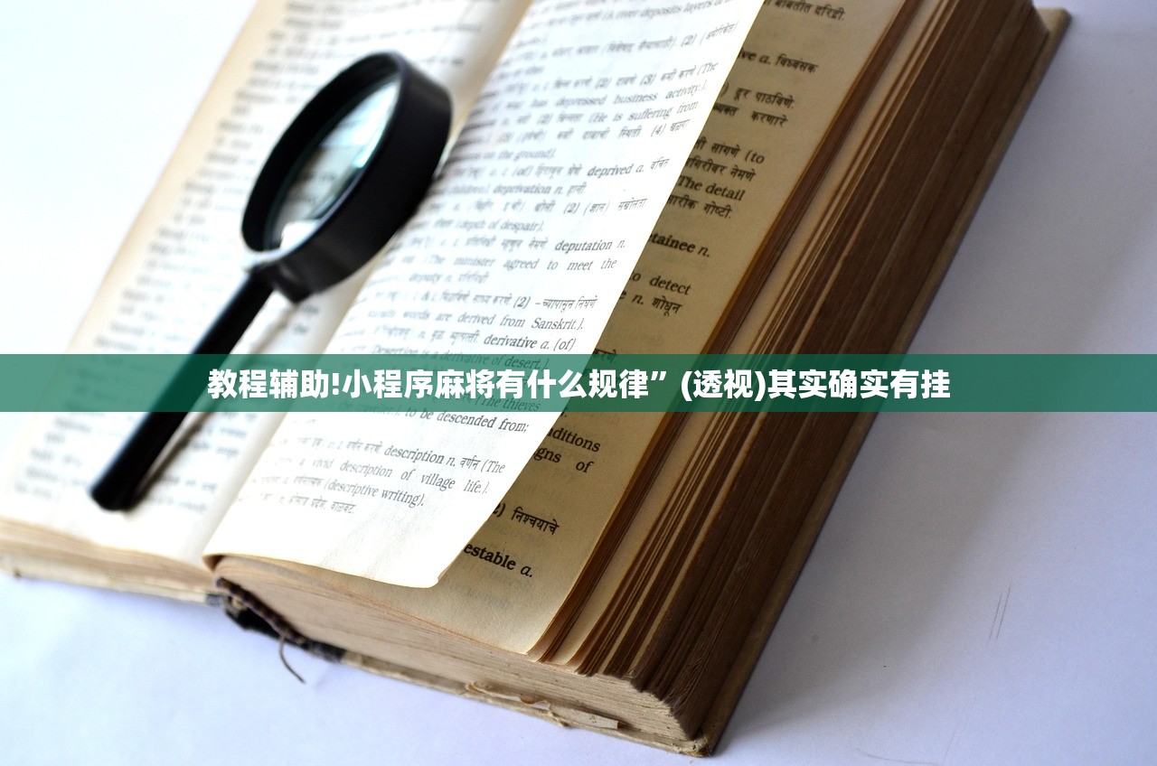 教程辅助!小程序麻将有什么规律”(透视)其实确实有挂